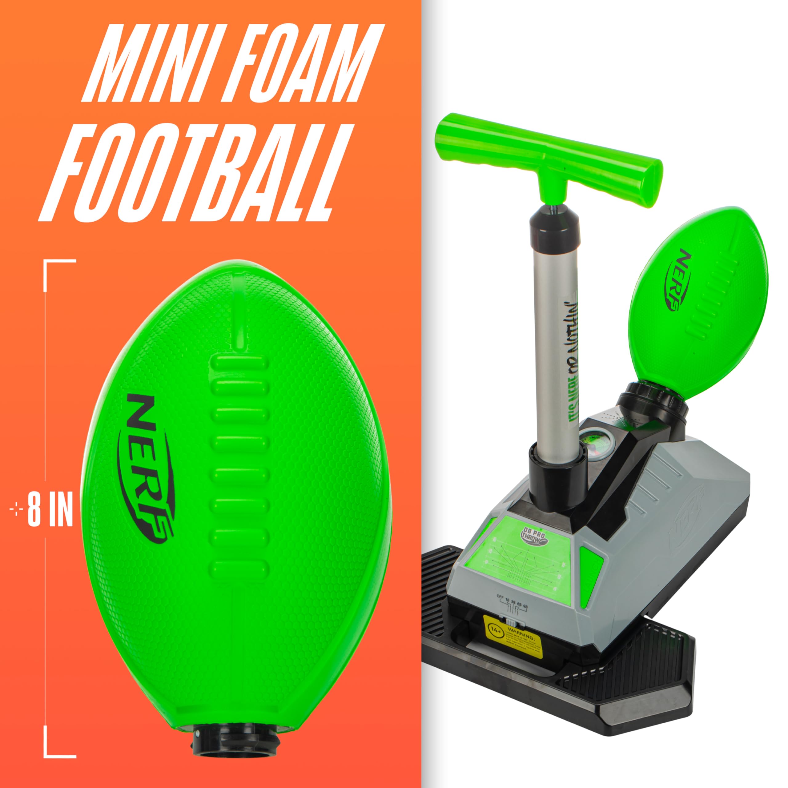 Amazon.com: Nerf QB Pro Foam Football Passer - Mini Ball Launcher